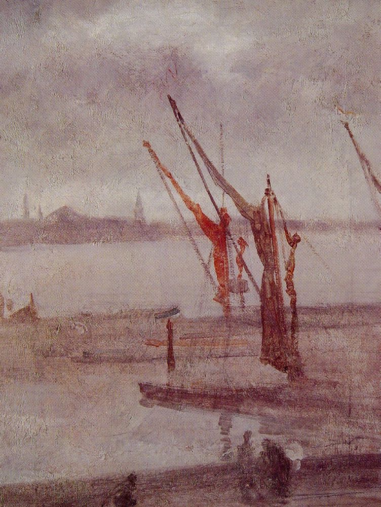 Chelsea Wharf Grey and Silver (1875) - James McNeill Whistler Tablo