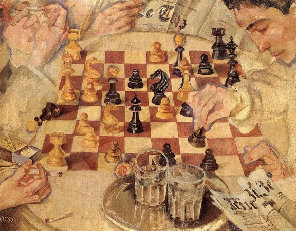 Chess Player (1916) – Max Oppenheimer Tablo