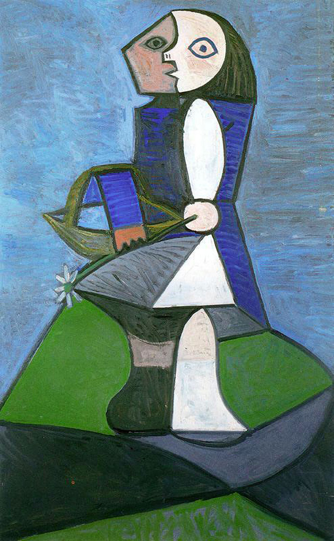 Child with flower (1945) - Pablo Picasso Tablo