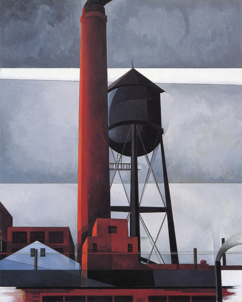 Chimney and Water Tower (1931) - Charles Demuth Tablo