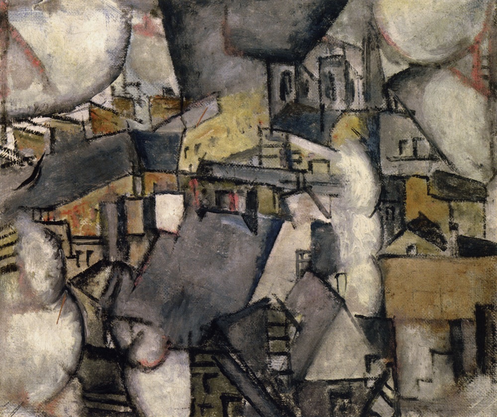 Chimneys on Rooftops (1911) - Fernand Léger Tablo