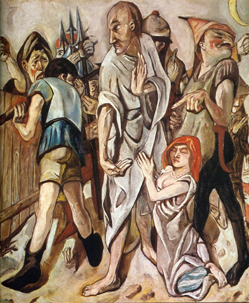 Christ and the Woman Taken in Adultery (1917) - Max Beckmann Tablo