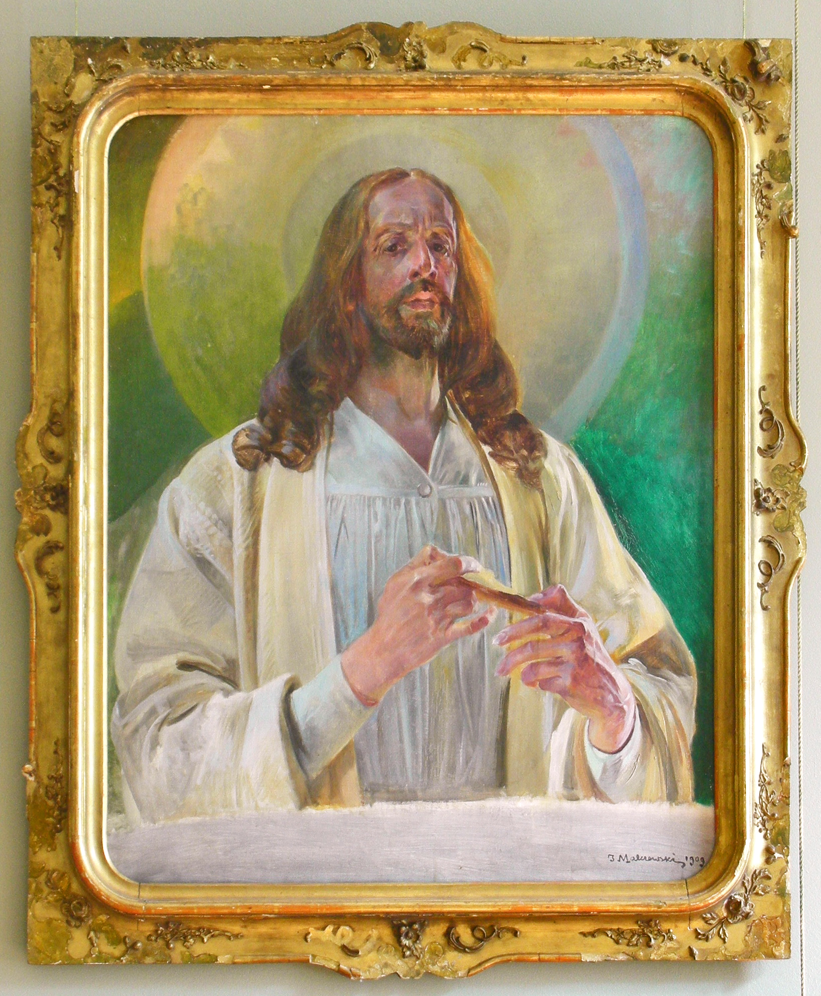 Christ in Emmaus - Jacek Malczewski Tablo
