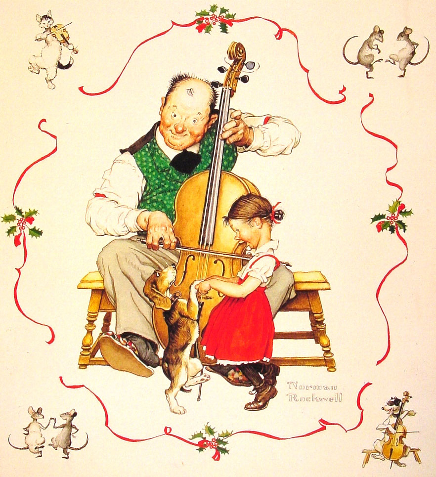 Christmas Dance (1950) - Norman Rockwell Tablo