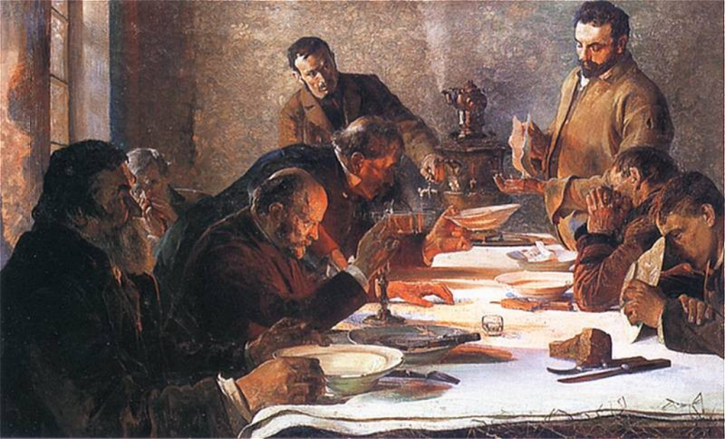 Christmas Eve in Siberia (1892) - Jacek Malczewski Tablo