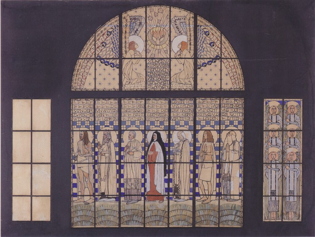 Church Am Steinhof, design for the east side windows (1905) - Koloman Moser Tablo