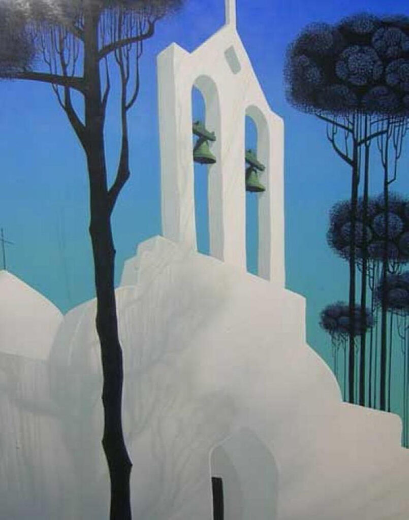 Church Tower Original Painting - Eyvind Earle Tablo