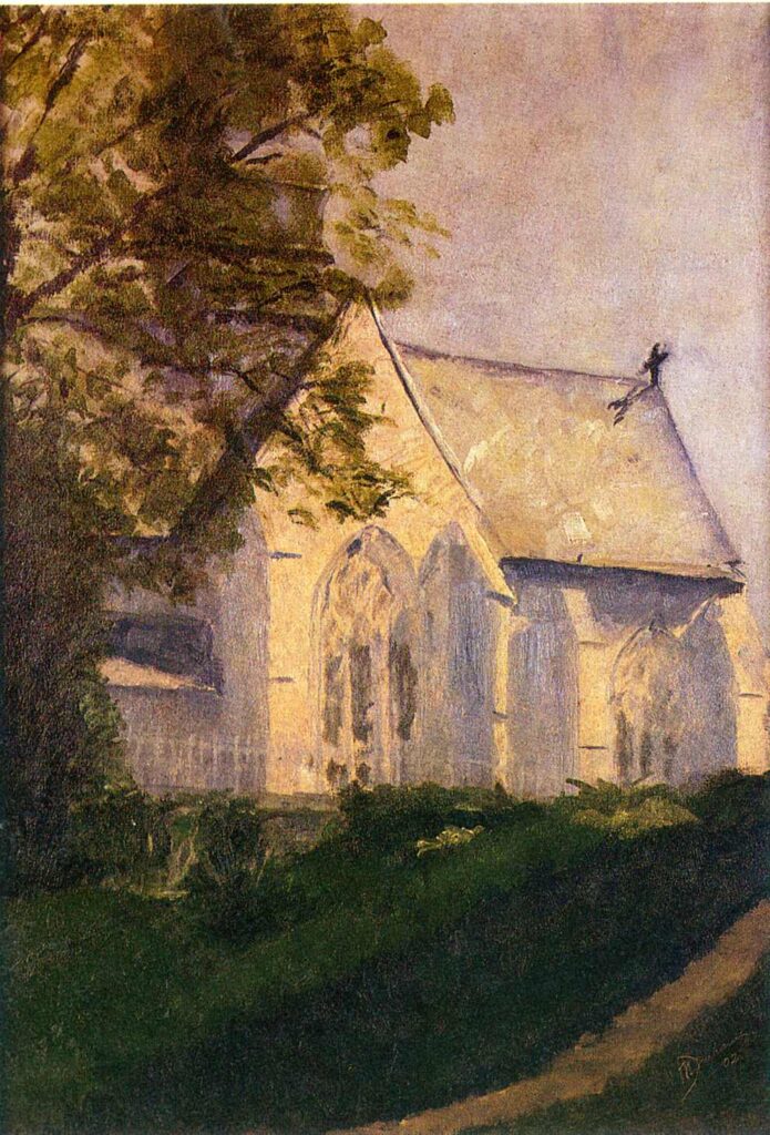 Church at Blainville (1902) – Marcel Duchamp Tablo