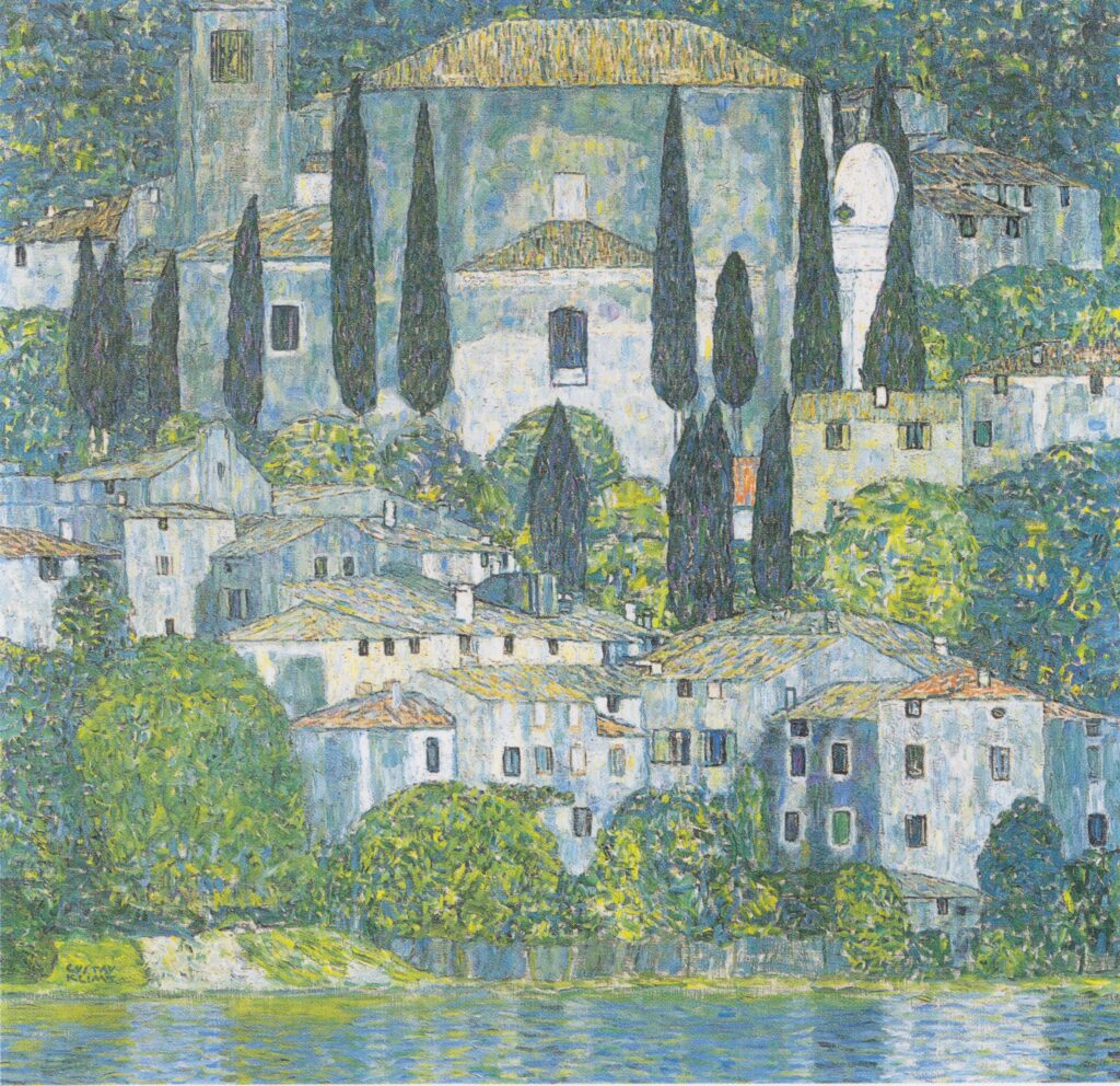 Church in Cassone (1913) - Gustav Klimt Tablo