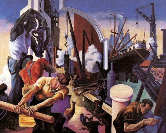 City Building (1931) - Thomas Hart Benton Tablo