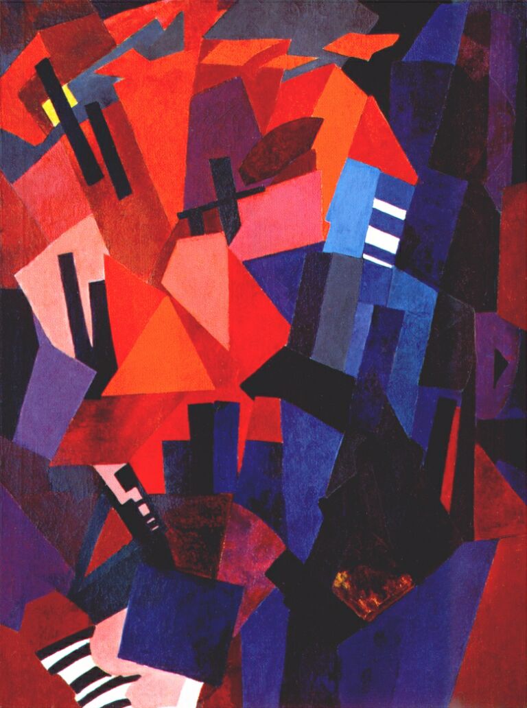 Cityscape (composition (1916) - Aleksandra Ekster Tablo
