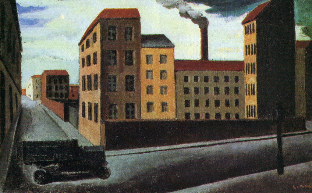 Cityscape with truck - Mario Sironi Tablo