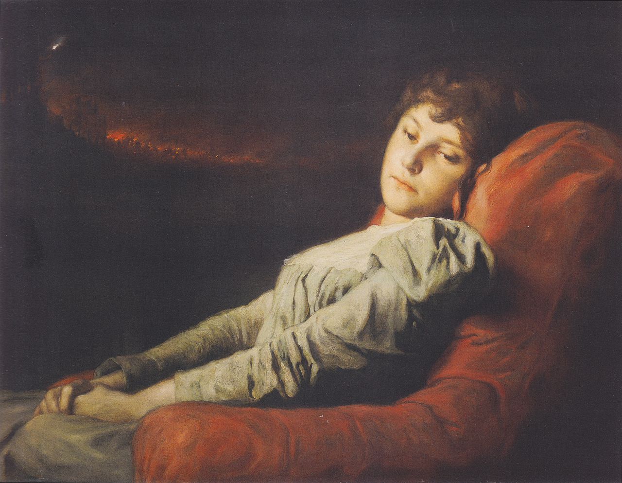 Clairvoyant Veritas (The clairvoyant truth) (1895) - Gabriel von Max Tablo kanvas tablo