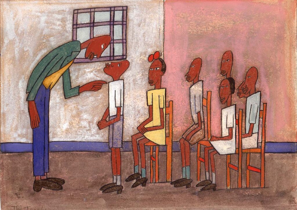 Classroom Scene (1946) – William H. Johnson Tablo