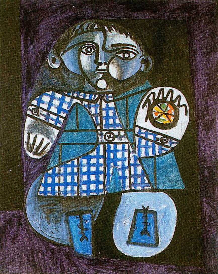 Claude with a ball (1948) - Pablo Picasso Tablo
