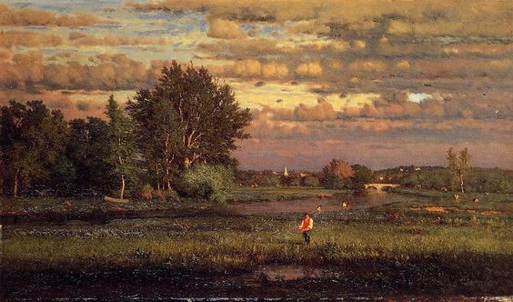 Clearing Up - George Inness Tablo