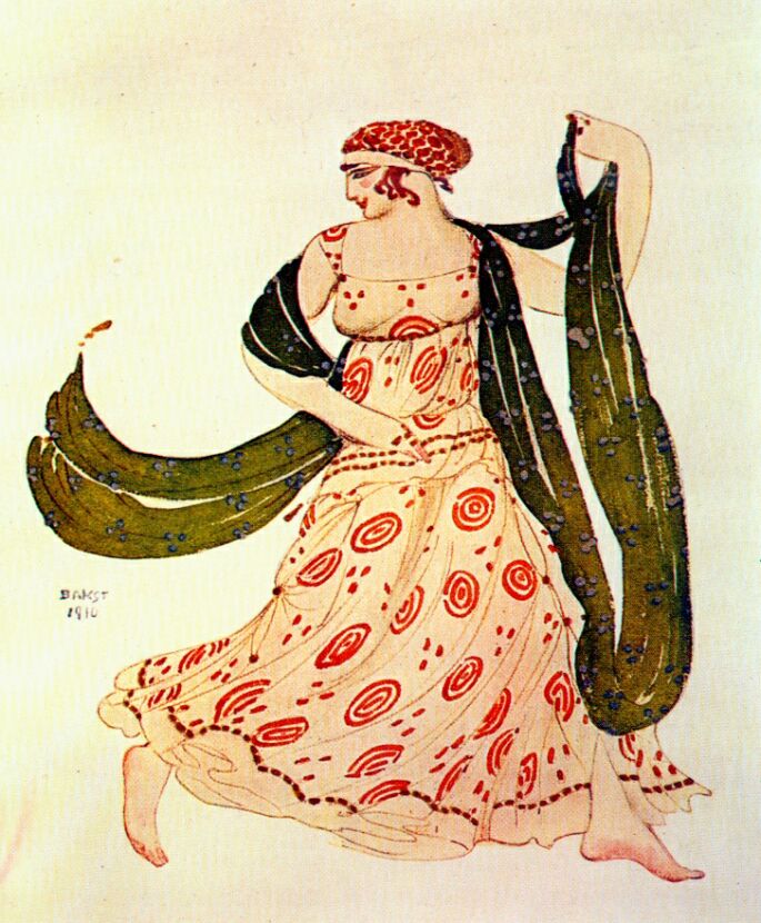Cleopatre greek dancer (1910) – Léon Bakst Tablo