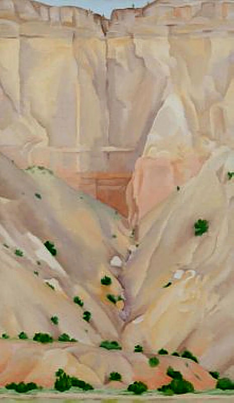 Cliffs Beyond Abiquiu, Dry Waterfall (1943) - Georgia O'Keeffe Tablo
