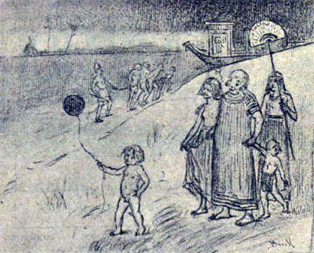 Close The Doors! Illustration of a text by Josep Pin I Soler (1901) - Joan Brull Tablo