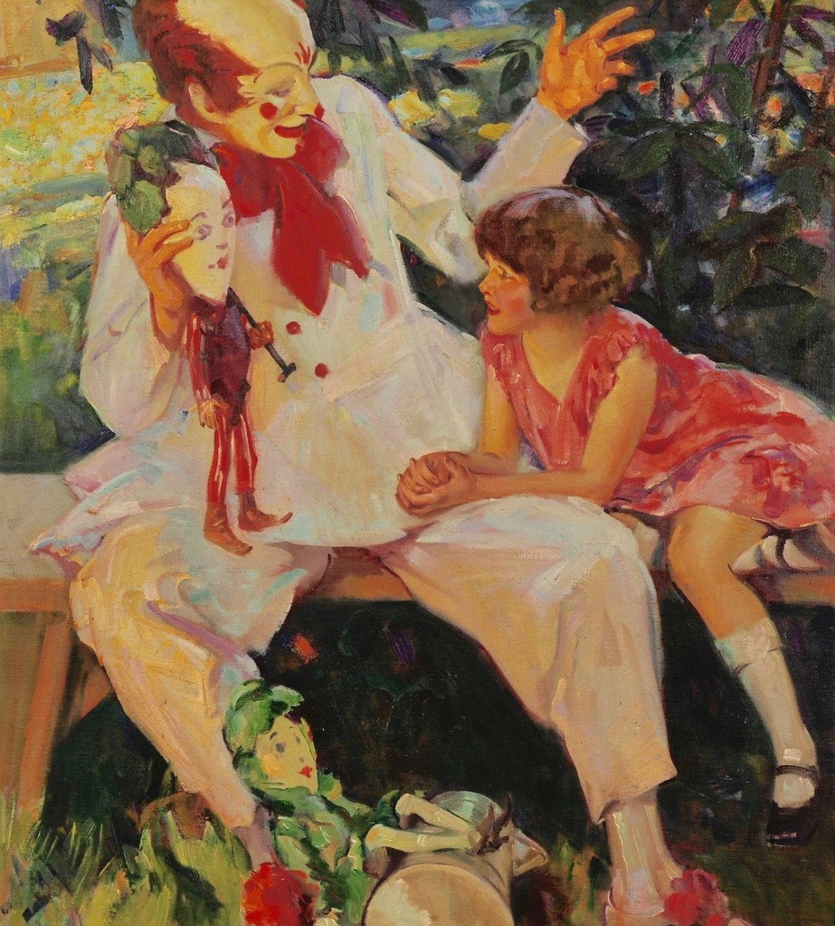 Clown and the Girl (1928) - Haddon Sundblom Tablo