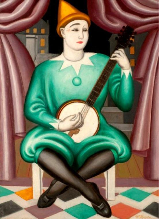 Clown au banjo (1924) - Jean Metzinger Tablo