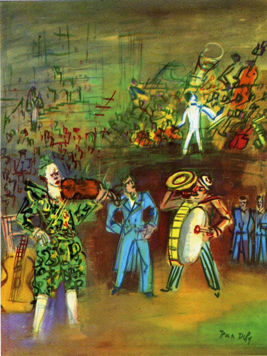 Clowns and Musicians - Raoul Dufy Tablo