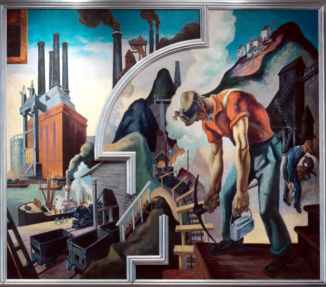 Coal (1931) - Thomas Hart Benton Tablo