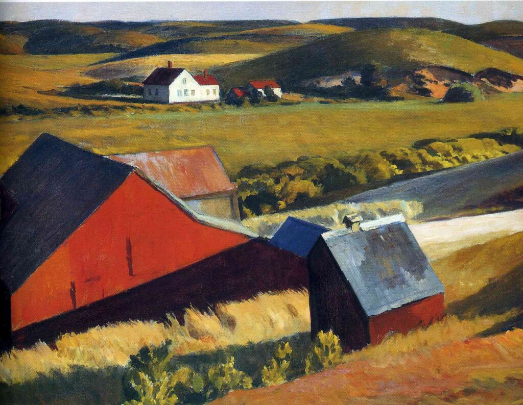 Cobbs Barns and Distant Houses (1930) - Edward Hopper Tablo