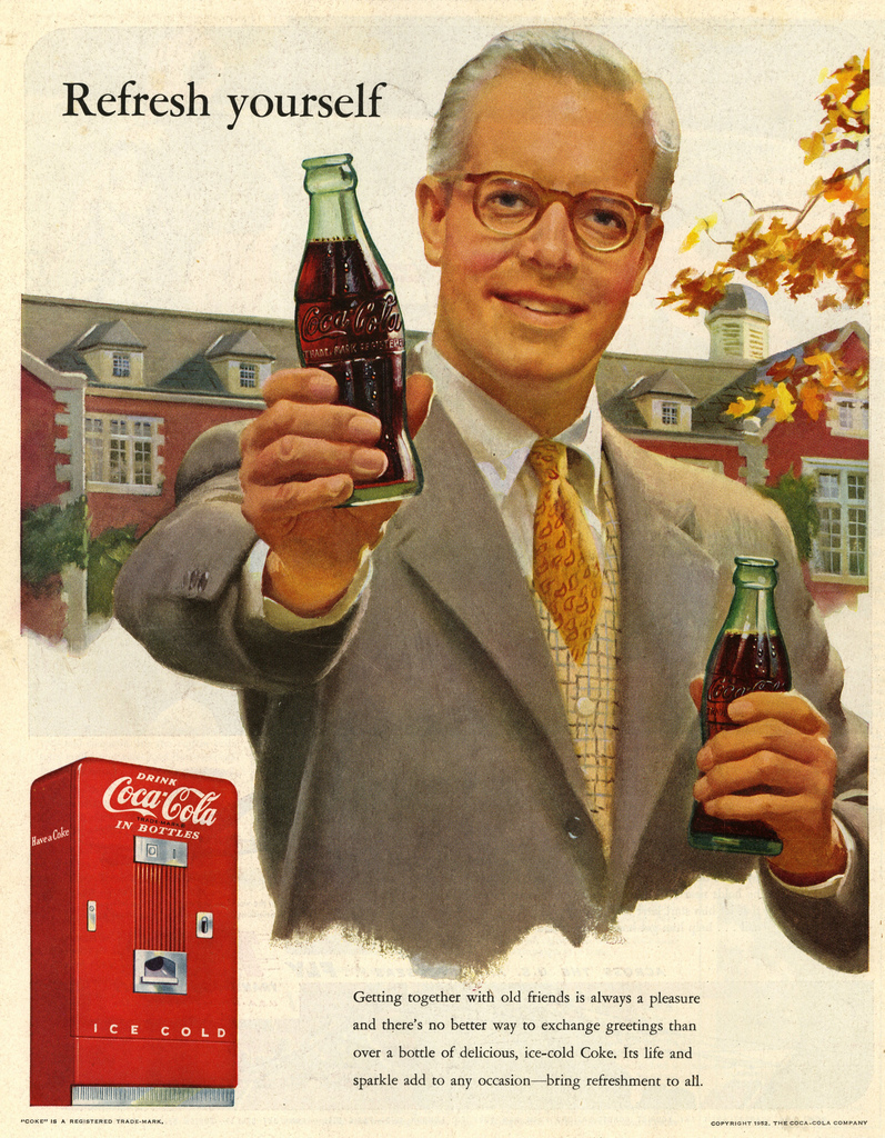 Coca Cola advertisement (1952) - Haddon Sundblom Tablo