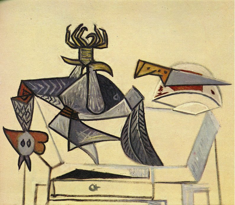 Cock and knife (1947) - Pablo Picasso Tablo