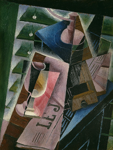Coffee Grinder and Glass (1915) - Juan Gris Tablo