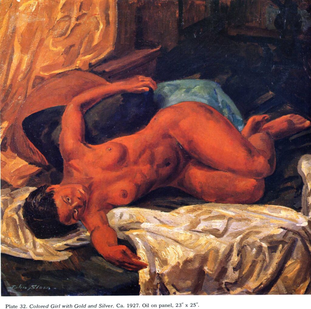 Colored Girl with Gold and Silver (1927) - John French Sloan Tablo