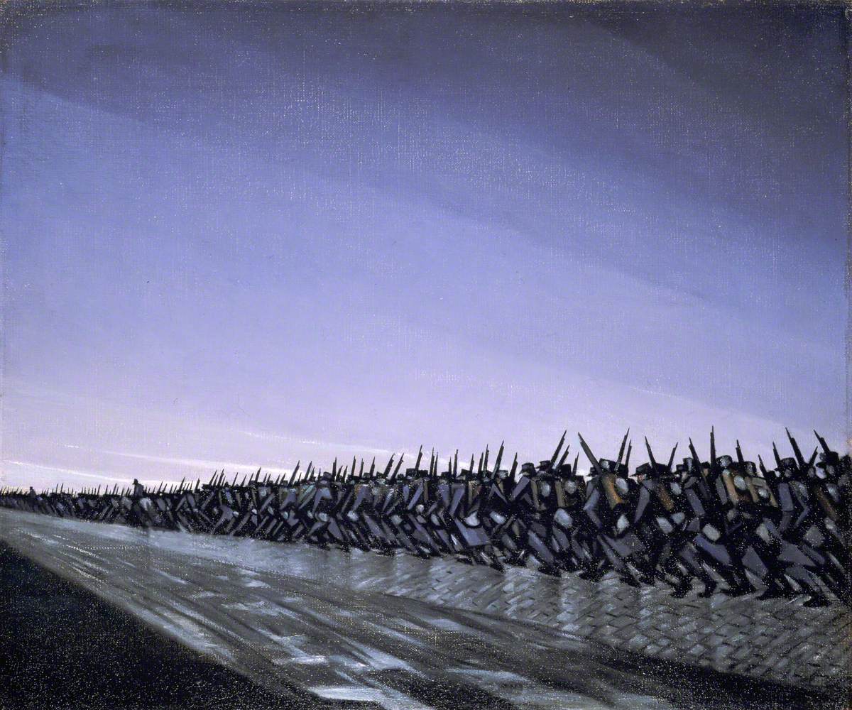 Column on the March (1915) - C. R. W. Nevinson Tablo
