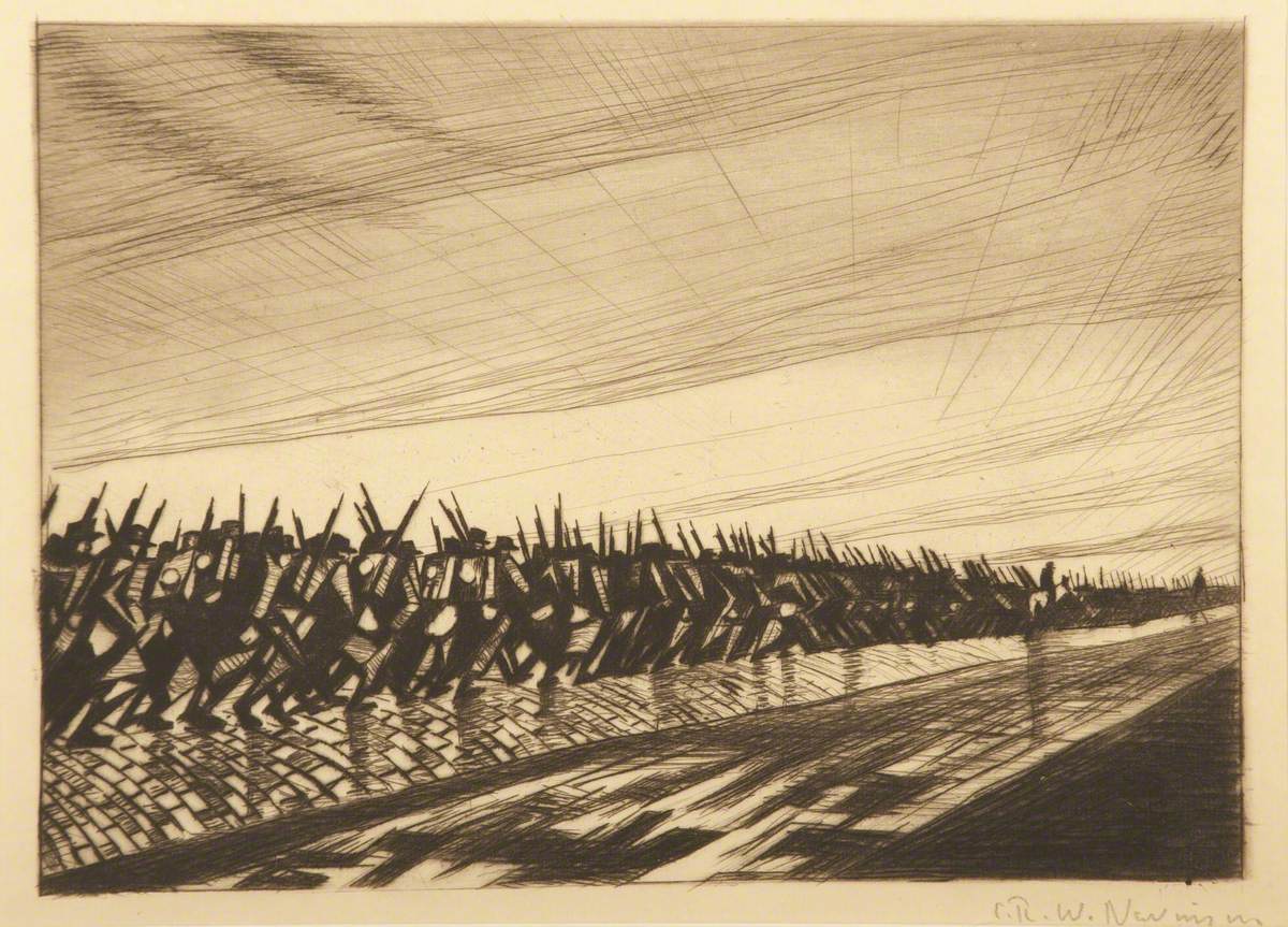Column on the March (1916) - C. R. W. Nevinson Tablo