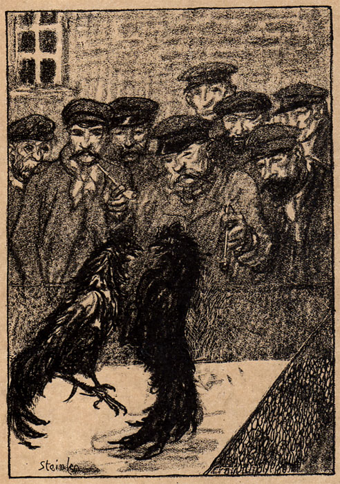 Combat de Coqs (1907) – Théophile Steinlen Tablo