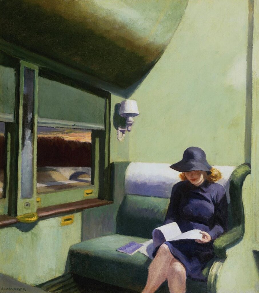 Compartment Car (1938) - Edward Hopper Tablo
