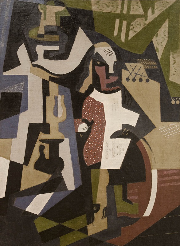 Composición Con Personaje (1917) - María Blanchard Tablo