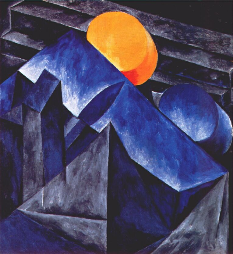 Composition (1913) - Natalia Goncharova Tablo