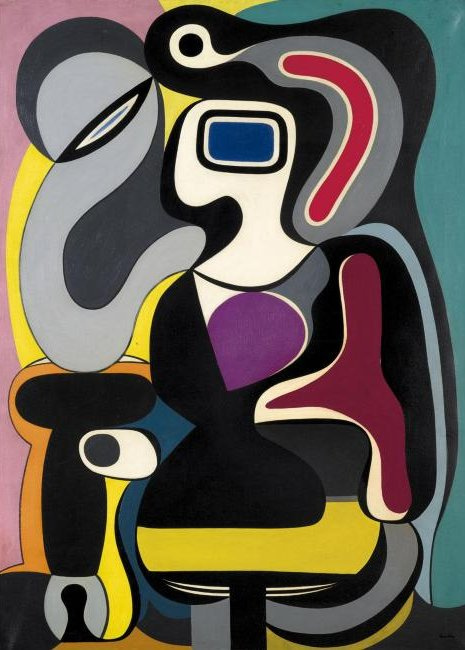 Composition (1928) - Auguste Herbin Tablo