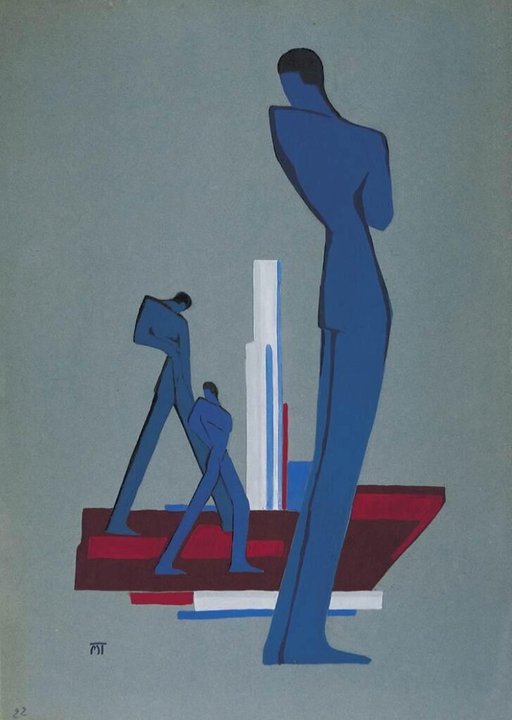 Composition (1930) - János Mattis-Teutsch Tablo