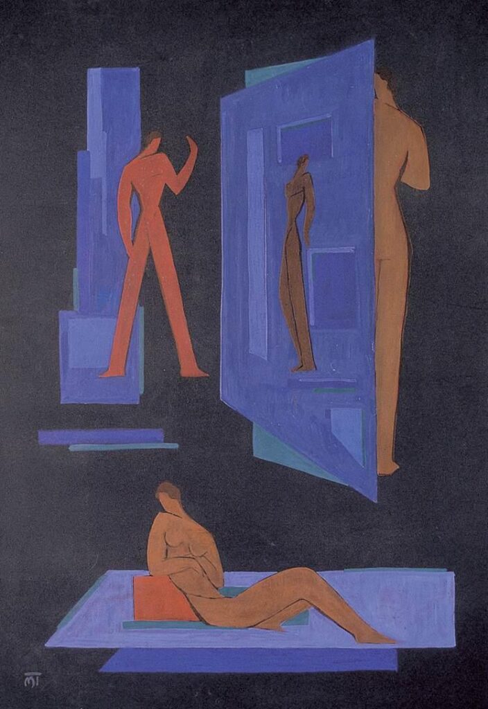 Composition (Attitudes) (1930) - János Mattis-Teutsch Tablo