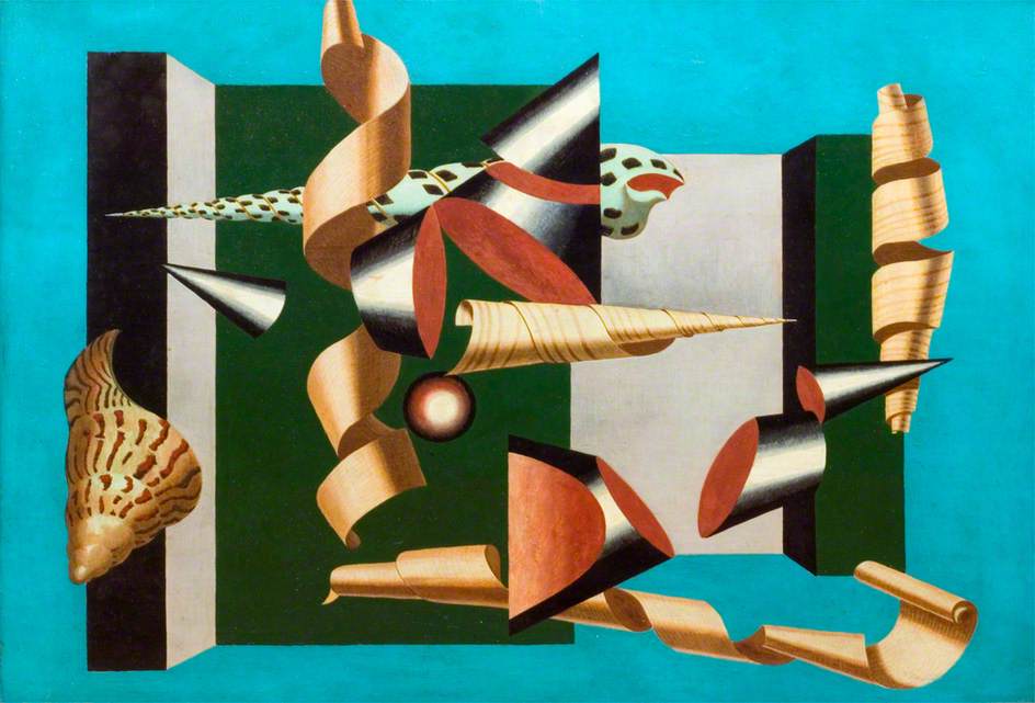 Composition Cones and Spirals (1929) - Edward Wadsworth Tablo