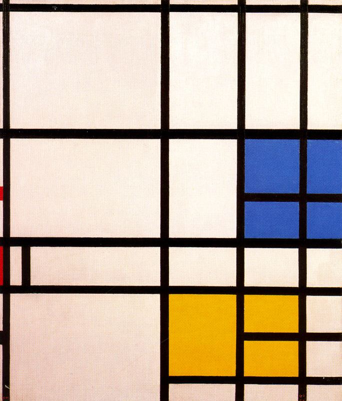 Composition N. 11 London with Blue, Red and Yellow – Piet Mondrian Tablo