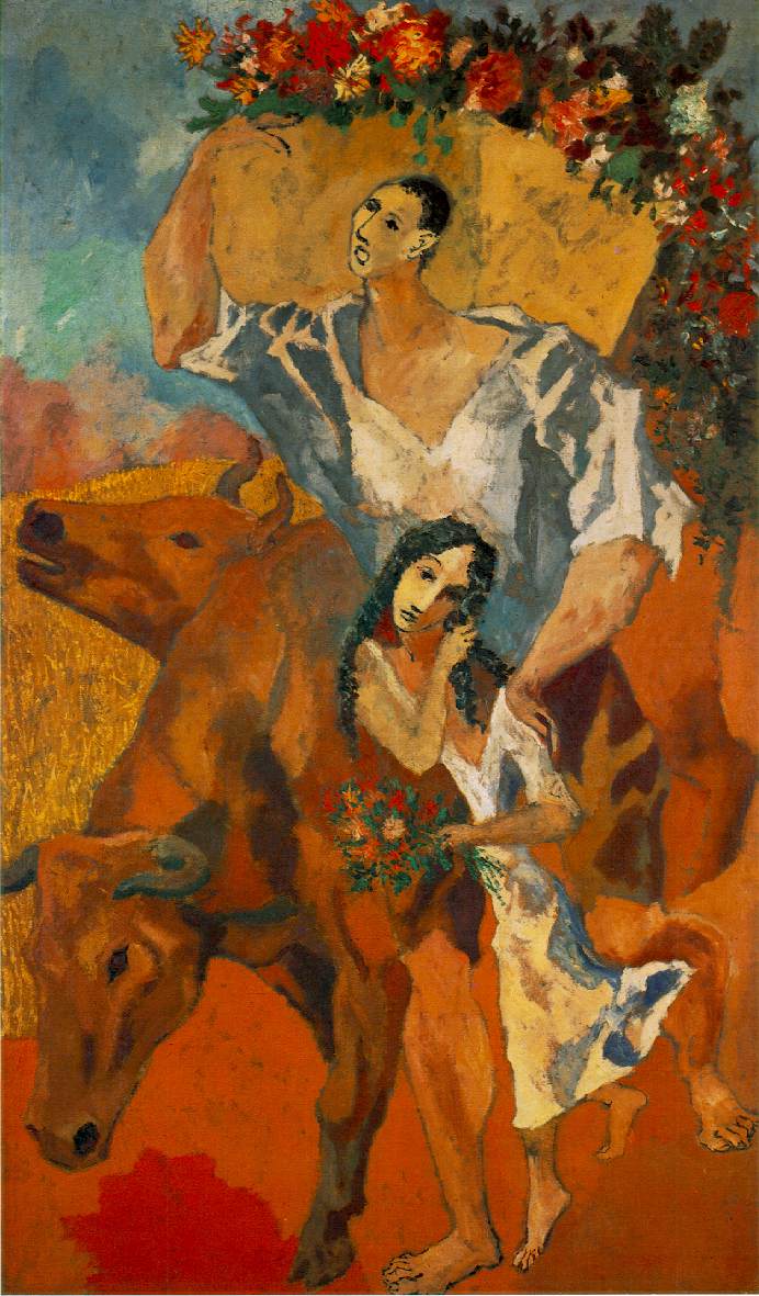 Composition Peasants (1906) - Pablo Picasso Tablo