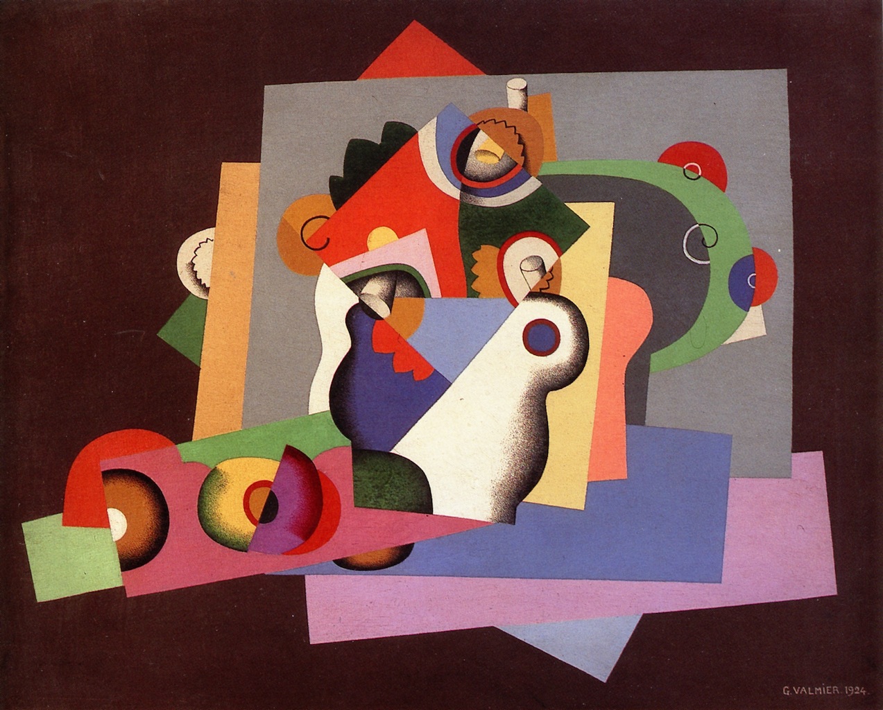 Composition With Flowers (1924) - Georges Valmier Tablo