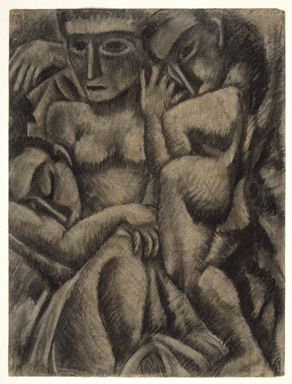 Composition with Four Figures (1910) - Max Weber Tablo