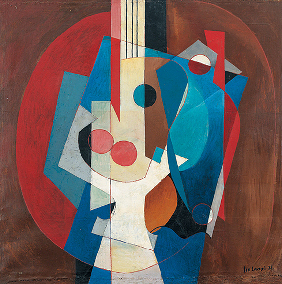 Composition with Guitar (1931) - Leo Leuppi Tablo
