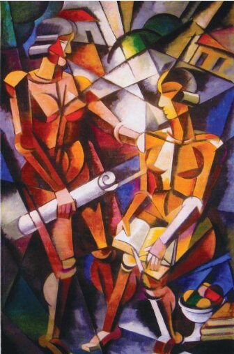 Composition with Two Figures - Lyubov Popova Tablo