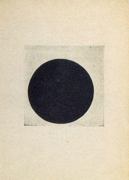 Composition with a black circle (1916) - Kazimir Malevich Tablo