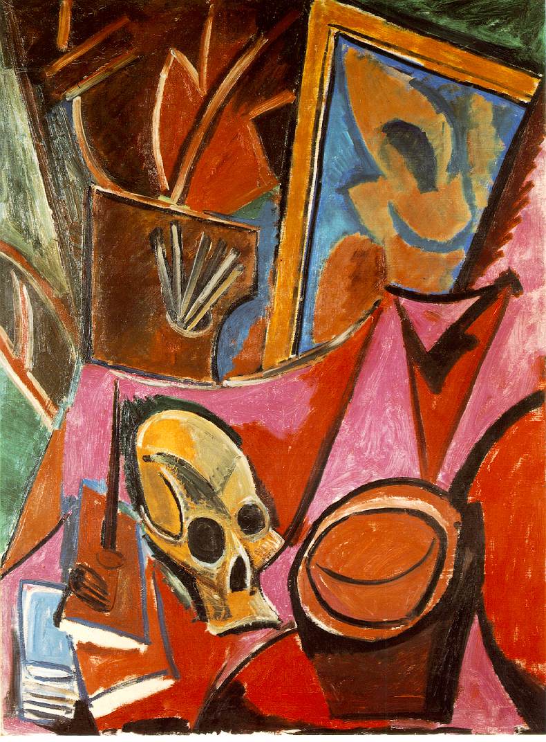 Composition with skull (1908) - Pablo Picasso Tablo